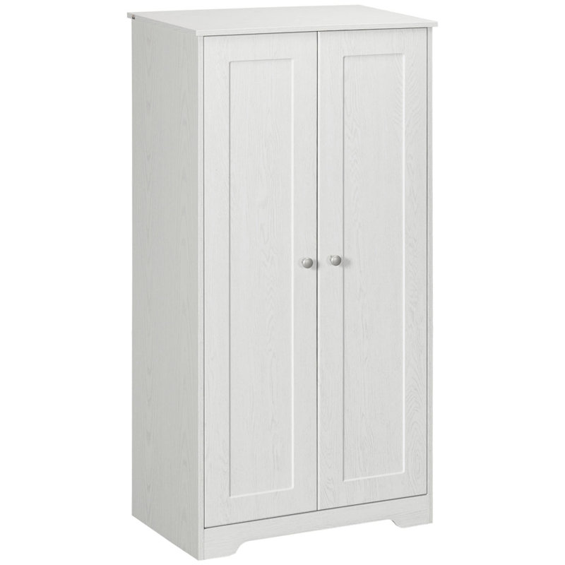 Armoire de rangement pour garde-manger Brytin avec panneau de particules, armoire de cuisine autoportante à 2 portes 