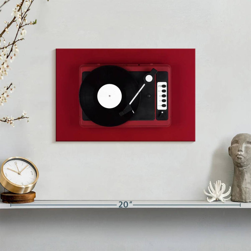 Abarca Red Turntable, 8" H x 12" W