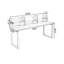 Bureau rectangulaire en bois massif brun noisette-966718489