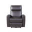 Fauteuil inclinable électrique brun en cuir fleur