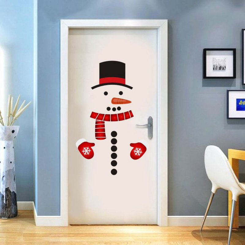 Autocollant de réfrigérateur bonhomme de neige