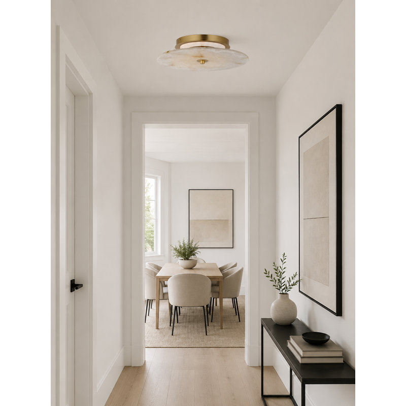 Alabaster LED Semi Flush Mount