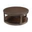 Table basse 40 po, rangement ouvert à 2 niveaux, table basse ronde-350722330