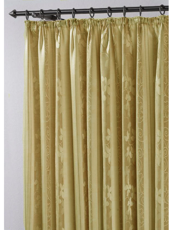 Kettenbach Sheer Curtain Pair, 270cm Width x 245cm Drop, Gold