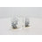 Cole And Grey Glass Handmade Freeform Decorative Bookends With Clear Gold Supports