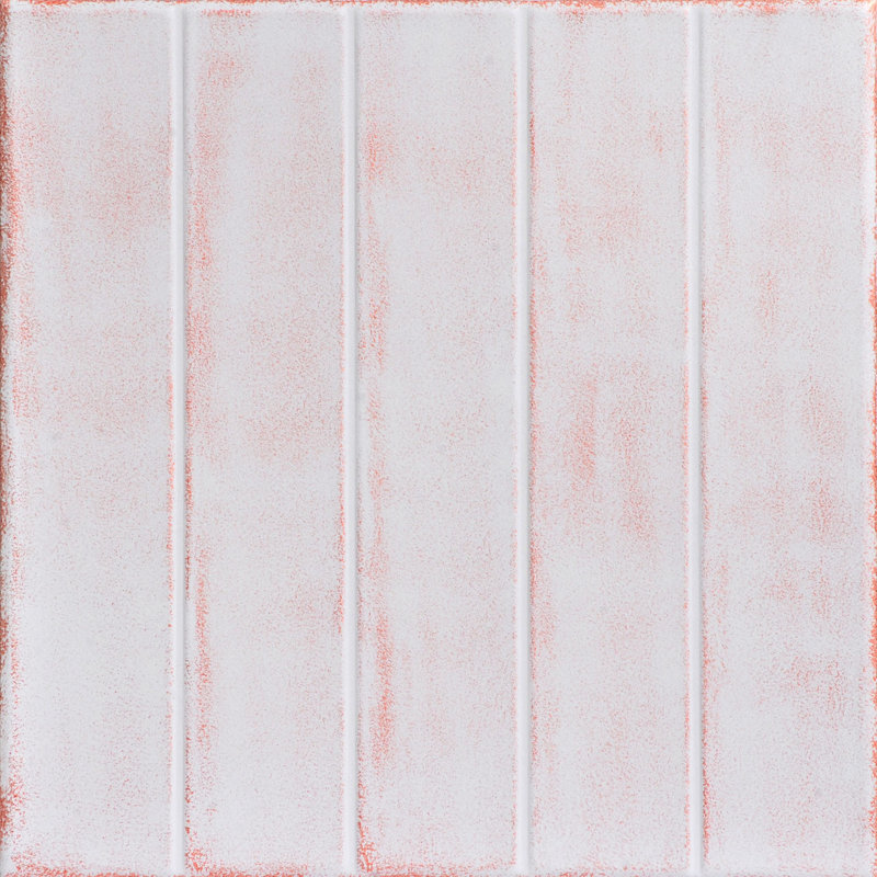 Carreau de plafond en polystyrène adhésif 1,6 pi x 1,6 pi Bead Board, Cuivre blanc délavé