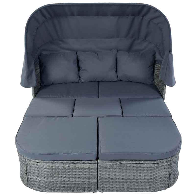 Ensemble de mobilier d'extérieur pour patio, ensemble de conversation pour cour arrière, Grey