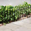 Ensemble de 5 panneaux de clôture de jardin décoratifs en fer 18 po x 22 po - Noir-645805357