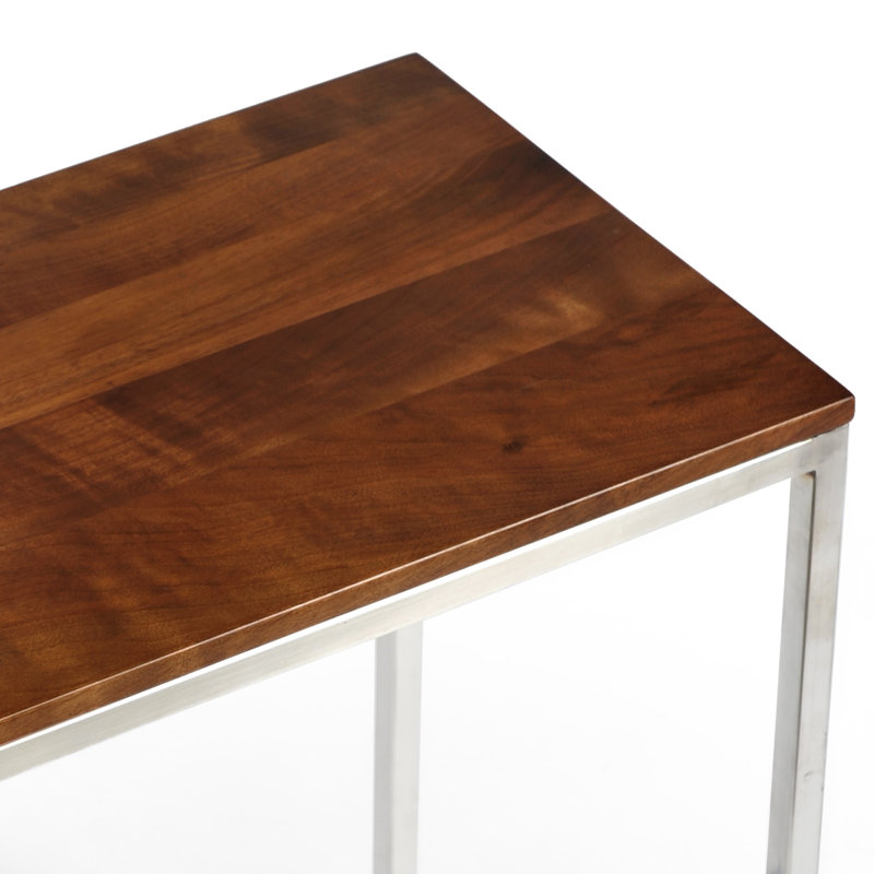 Solid Wood Top End Table, Classic Walnut