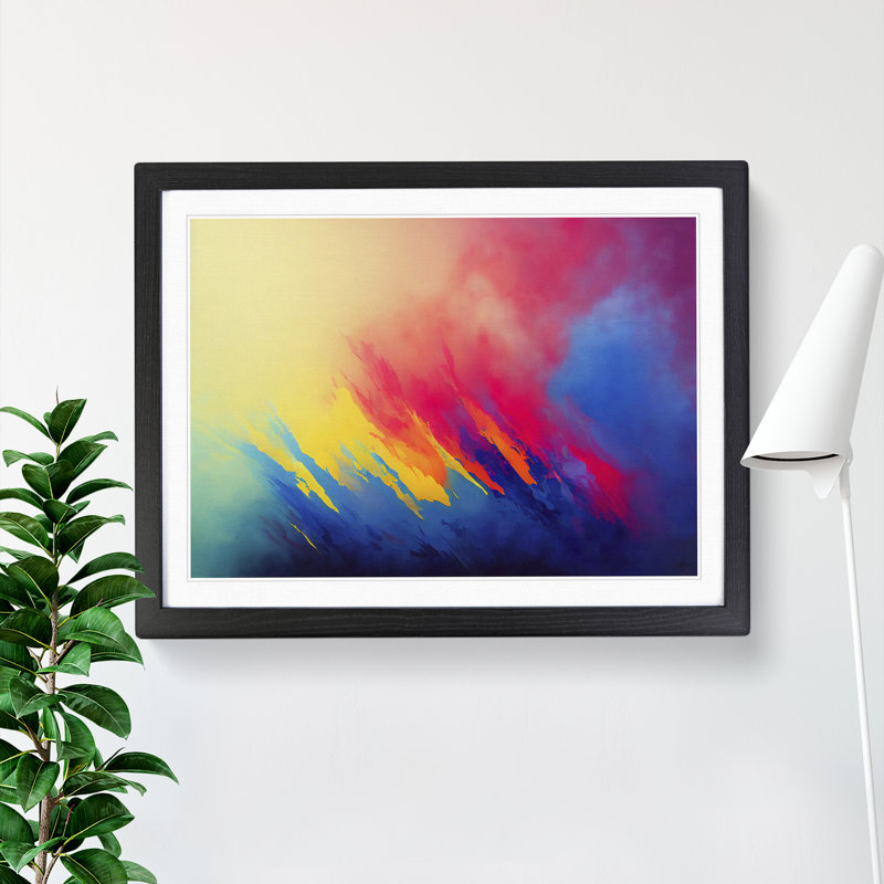 Unsurpassed Modern Abstract - Framed Print, Black, 46cm H x 64cm W x 2cm D