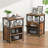 Kempst Nightstand Set 2, Small Bedside Table with Drawers, Narrow Side End Table with Open Shelf, 2 Drawer Dresser for Bedroom/Living Room/Dorms-412447147-477887918