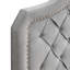 Queen Bed With Button Grey Velvet Headboard, Wood Slat Structure, Simple Assembly Steps Upholstered Bed, Design Element, Strong Support, Quick