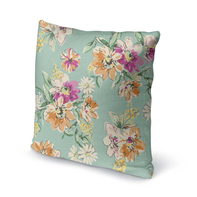 Housse et insert de coussin d'extérieur carré Blooming, 26 po x 26 po
