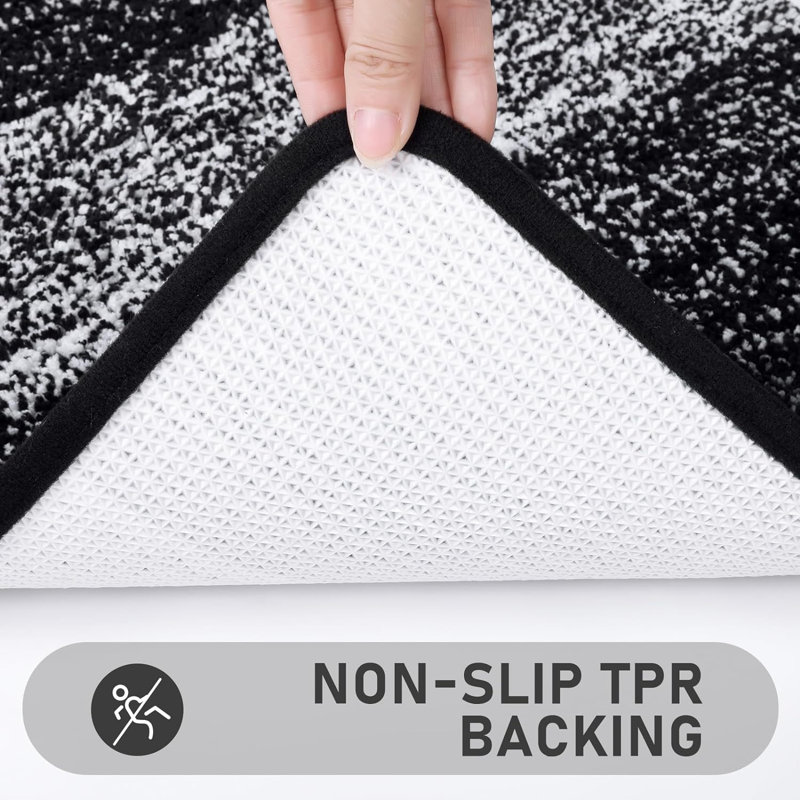 Microfiber / Microsuede Non-Slip Toilet Seat Cover, Black