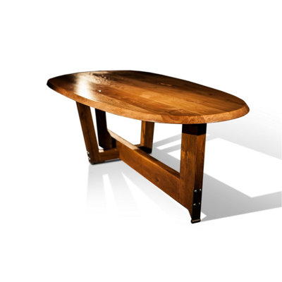 Oak Oval Solid Wood Dining Table