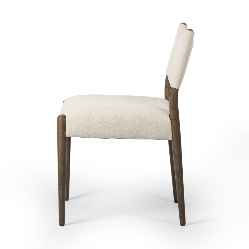 Jayla Upholstered Dining Chair, Antwerp Natural, Antique Walnut