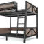 Lit superposé simple avec tablettes de rangement, structure de lit superposé en métal avec lumière DEL et ports USB pour enfants, adolescents-284835430