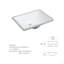 Lavabo de salle de bain rectangulaire blanc encastré avec trop-plein