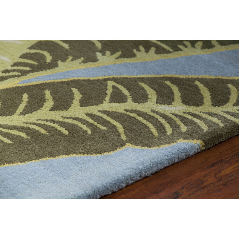 Tapis vert/bleu Kruger, Rectangle 7 pi 9 po x 10 pi 6 po