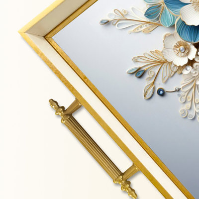 Élégant plateau en verre de 19,7 po x 11,4 po x 1,4 po | Fabrication 100% verre durable | Facile à nettoyer avec un chiffon humide | Idéal pour le service, la présentation décorative et l'organisation | Ajout élégant à la décoration intérieure