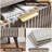 6 Drawers Dresser for Bedroom, 47.2" Wide Dressers with Curved Profile Design, Fluted Wood Drawers with Gold Handle, Modern Chest of Dressers with Thickened Design-120851404