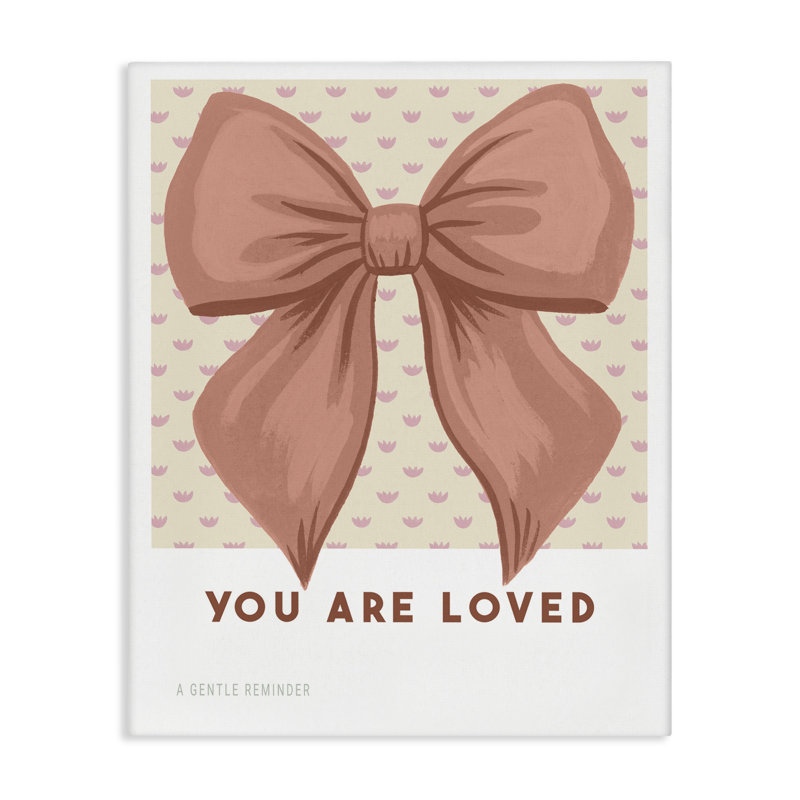 «Coral Bow You Are Love Canvas», conception de Courtney Haley, H 48 po x l 36 po