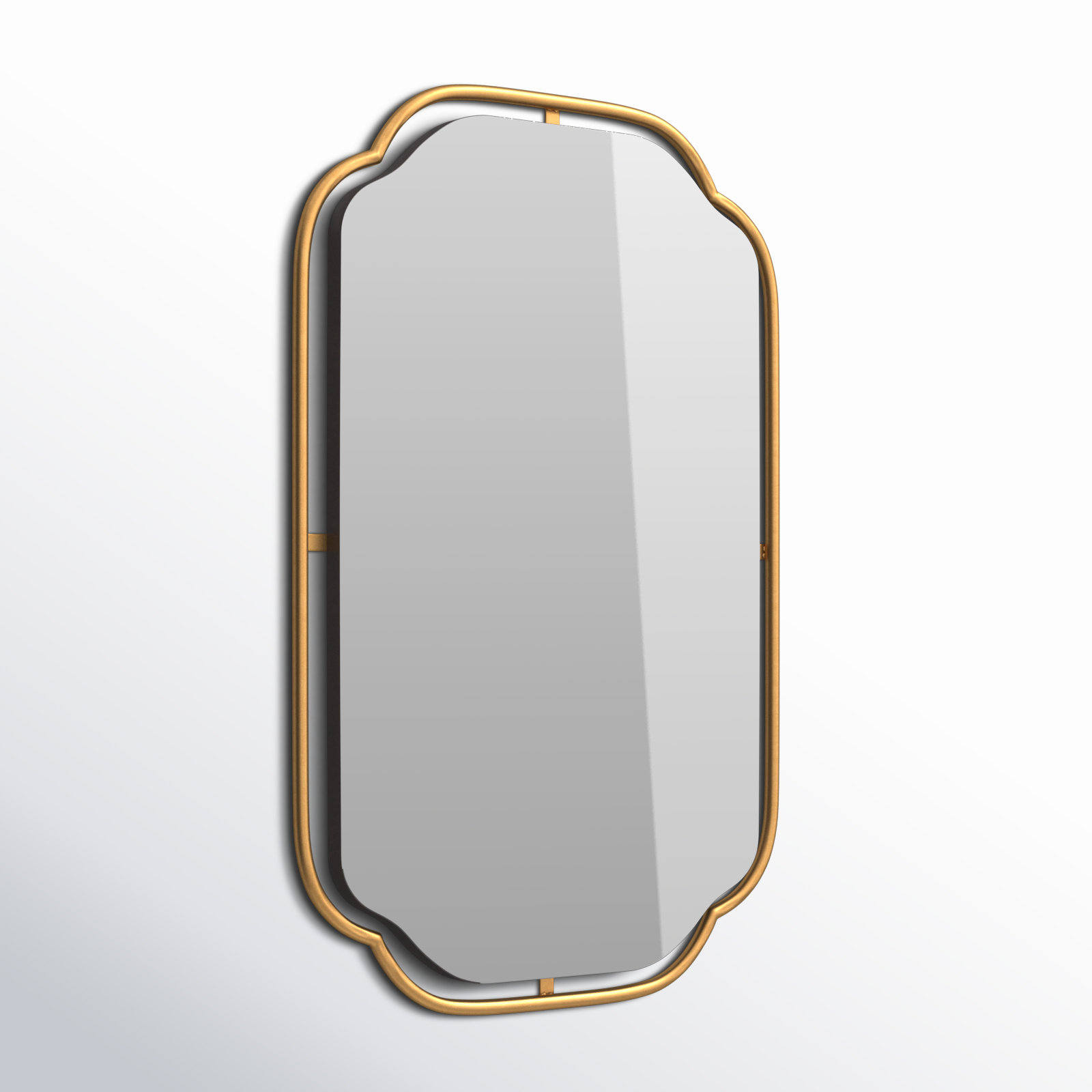 Moors Accent Mirror, Brushed Gold, 34" x 22.25"