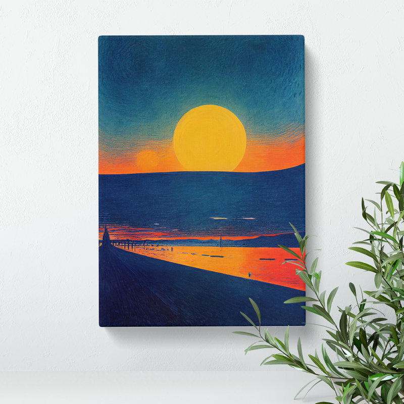 Luminous Sunset View - Wrapped Canvas Print, 60cm H x 40cm W x 3cm D