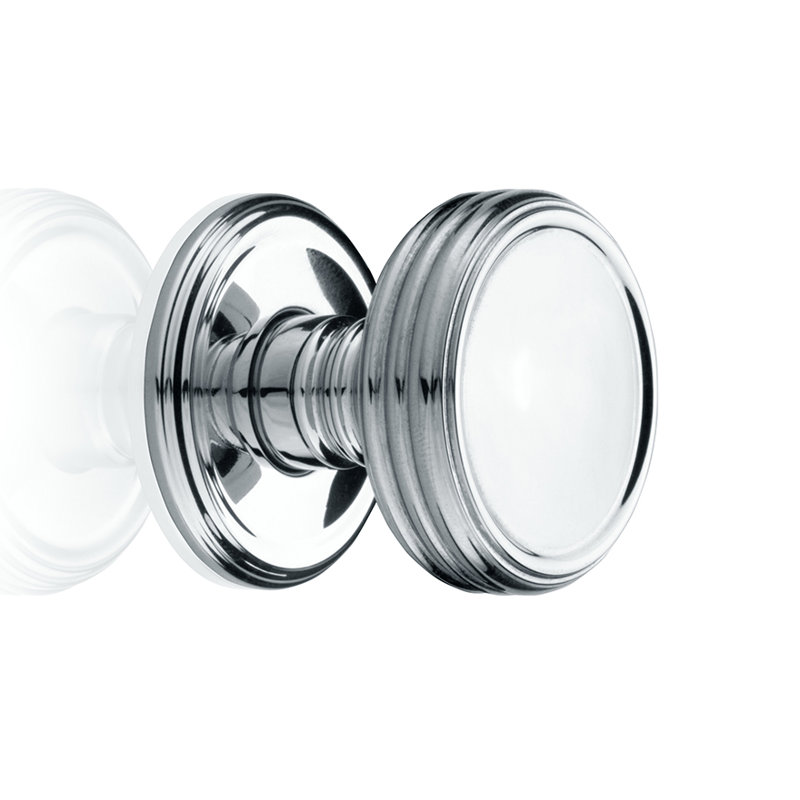 Poignée champignon Studio, Chrome brillant, H 1,26 po x l 1,25 po x P 1,25 po