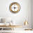 Stylish Decorative Metal Wall Clock, 24.4 x 24.4 inches | Gold & Black, 70% Steel / 30% MDF | Silent Sweep Movement | Perfect for Home or Office Décor, Elegant and Modern Design-292946180