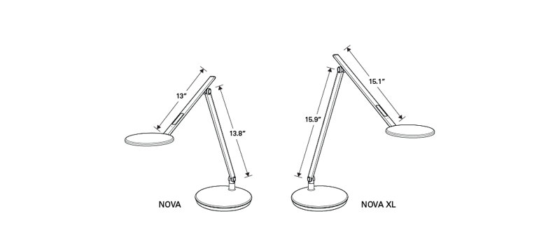 Nova 32.8" Desk Lamp, Arctic White
