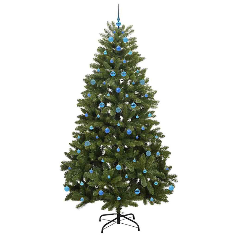Artificial Christmas Tree with Stand Green PVC and Metal, 7.87 ft