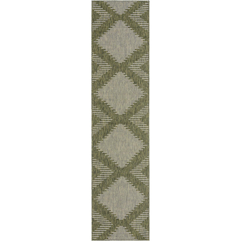 Tapis rayé intérieur / extérieur Dex, Tapis de couloir 3 pi 3 po x 14 pi