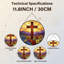 Panneau de vitrail 12 "H Cross Sunset-371484584