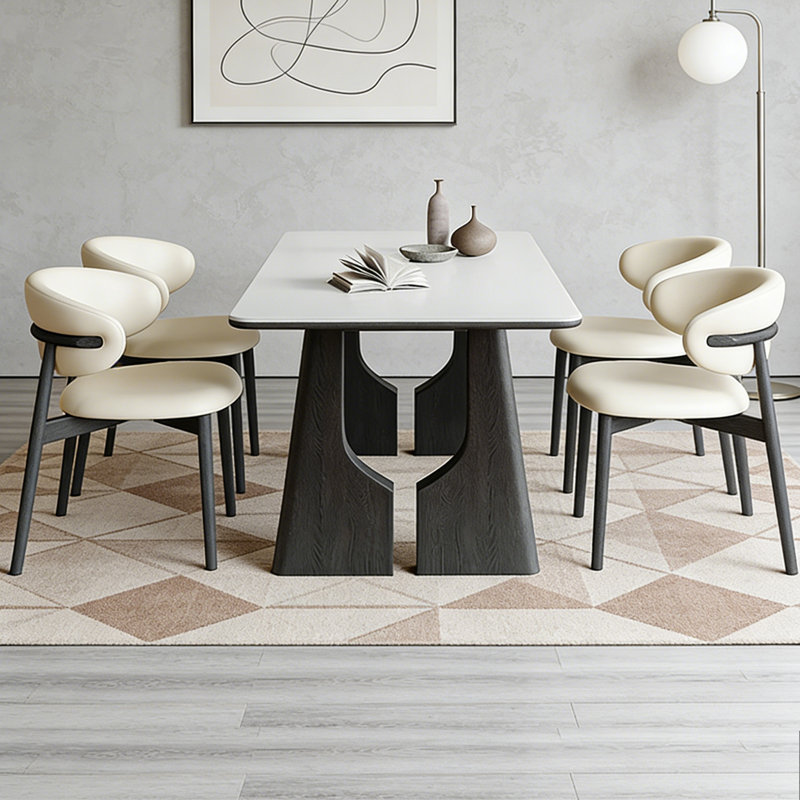 Hubbert, 5 pièces: table, 4 chaises, H 29,53 po x L 55,12 po x l 31,5 po