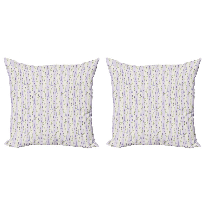 Ambesonne Floral Reversible Pillow Cover (Set of 2)