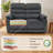 Zero Wall Power Loveseat Recliner with Console, Reclining Loveseat Sofa with Adjustable Headrest & Hidden Storage-78162643
