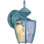 Geo 1-Light Outdoor Solid Brass Verde Green Wall Mount Wall Light Wall Sconce Wall Lantern with Clear Beveled Glass