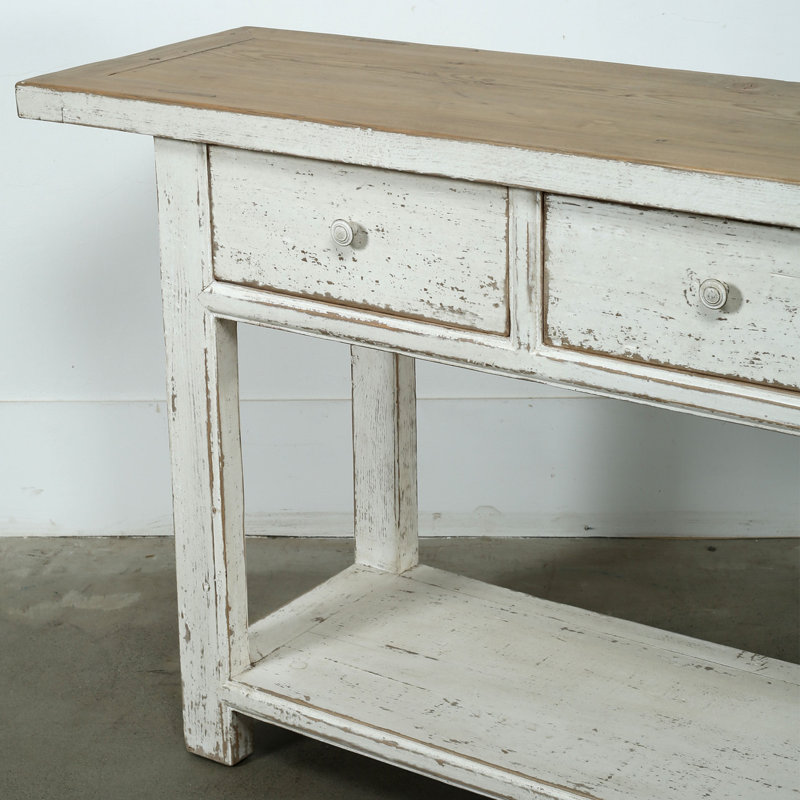 Defranco 91'' W Solid Wood Console Table