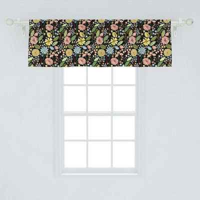 Floral Tailored Window Valance