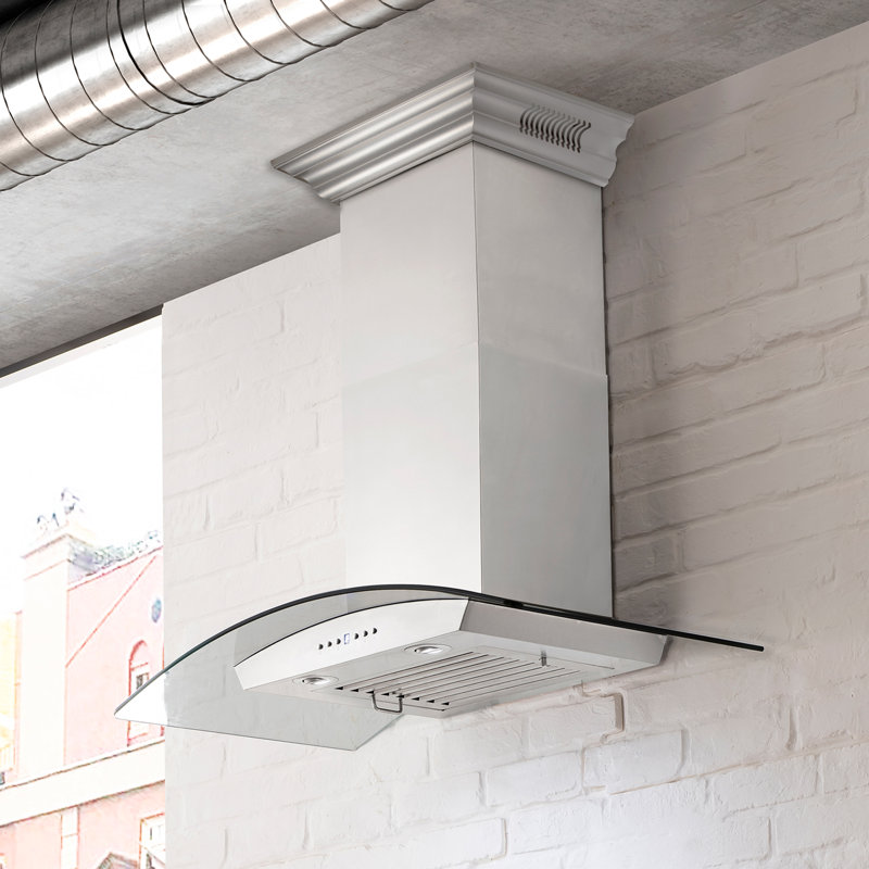 30" Crown Sound 400 CFM Ducted Wall Mount Range Hood in Stainless Steel with Wi-Fi