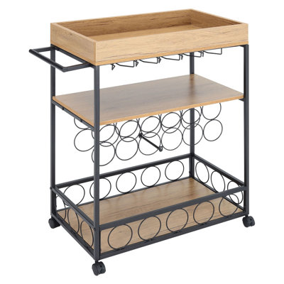 Anissah Metal Bar Cart