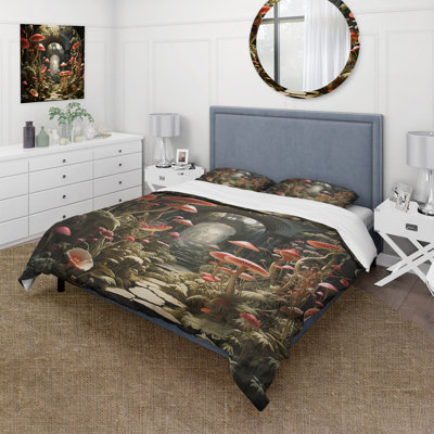 Ensemble de housse de couette en microfibre / polyester Mushroom The Secret Garden Bedding