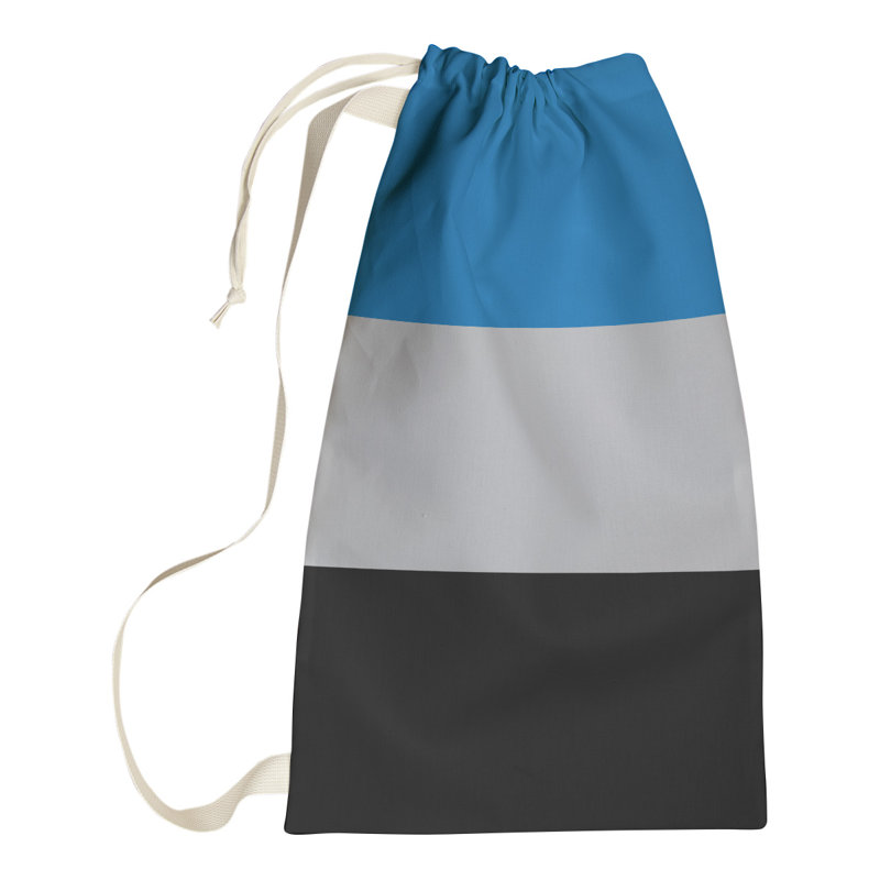 Fabric Laundry Bag with Handles, Small ( 29" x 18" x 1.5"), New York Gray/Teal/Gray