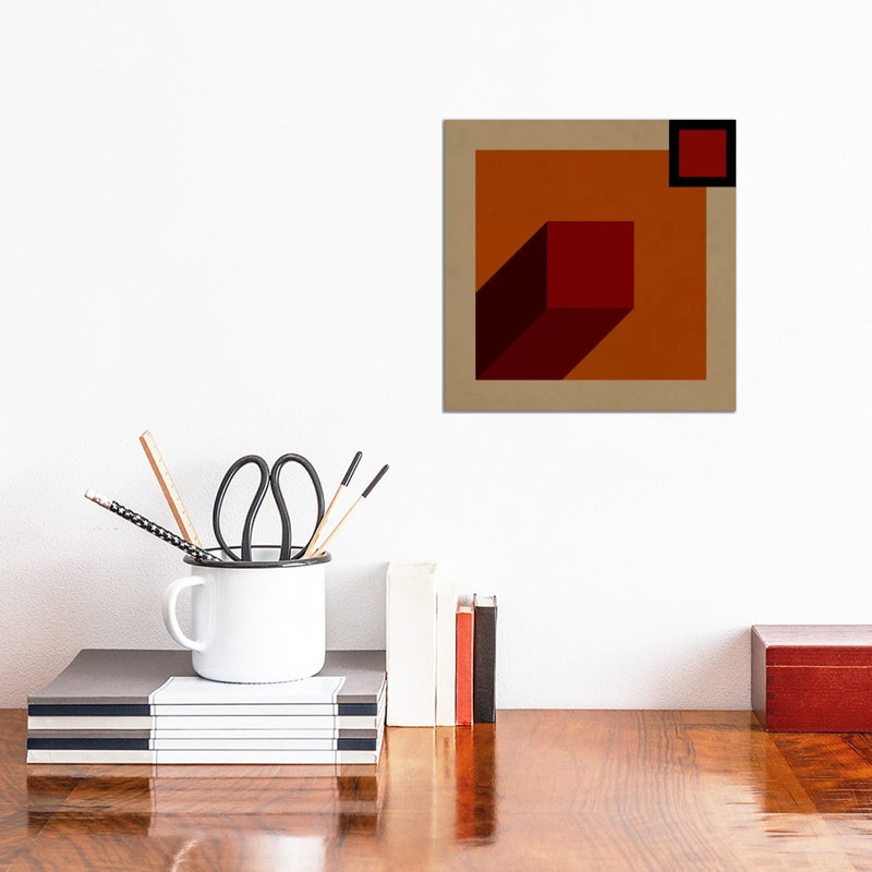 Red Prism by 5by5collective - Wrapped Canvas Print, 30.48 cm H x 30.48 cm W