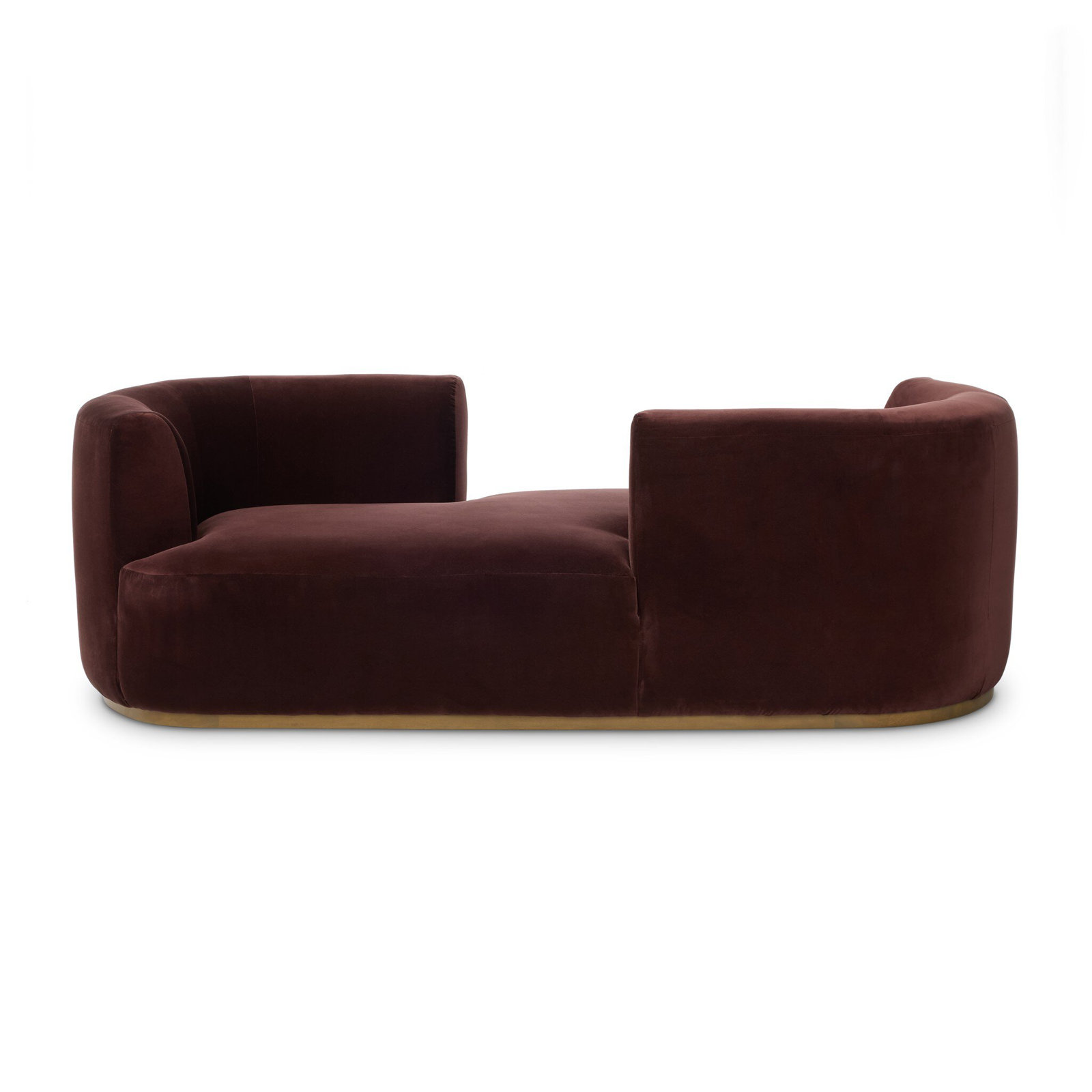Kal Upholstered Chaise Lounge, Surrey Plum