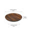  Plateau en céramique d'aspect bois, assiette ronde décorative pour servir des fruits ou une table, décor moderne et campagnard, 12 po de diamètre et 1,25 po de hauteur, paquet de 6