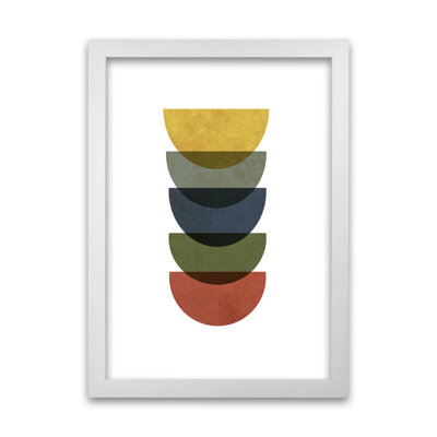 Mid Century Rainbow Grunge Original - Print