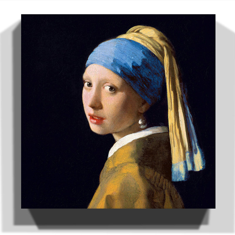 Johannes Vermeer - Wrapped Canvas Painting, 35cm H x 35cm W