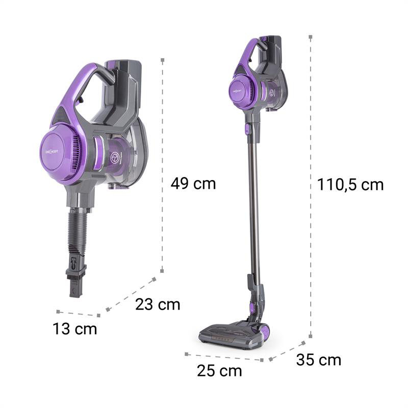 OneConcept Cordless Bagless, Purple and grey